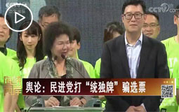 輿論:民進(jìn)黨打“統(tǒng)獨(dú)牌”騙選票
